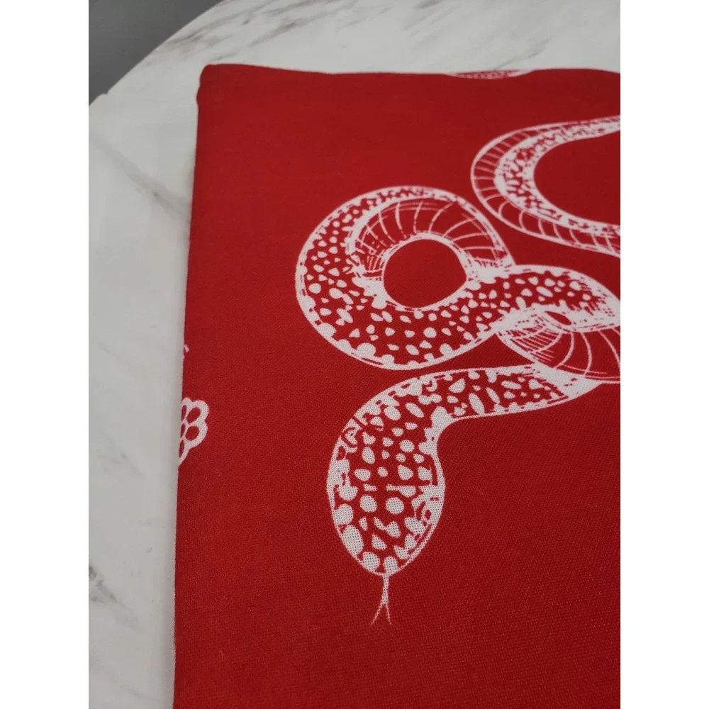 NEVER USED SNAKE CHERRY BLOSSOMS TABLECLOTH OBLONG‎ ASIAN CHINESE ORIENTAL DECOR